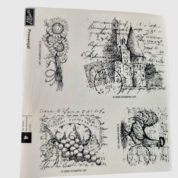 Stampin’ Up! Provencal Stamp Set with 4 New French Country Cottage Rubber Stamps - Picture 2 of 5